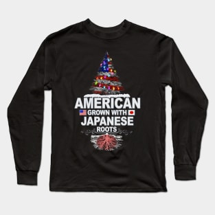 Christmas Tree  American Grown With Japanese Roots - Gift for Japanese From Japan Long Sleeve T-Shirt